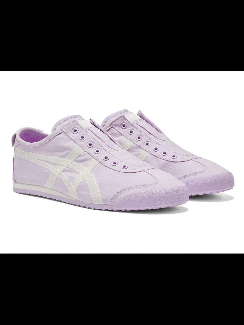 Onitsuka Tiger Lavender and Cream Mexico 66 Slip-On Sneakers